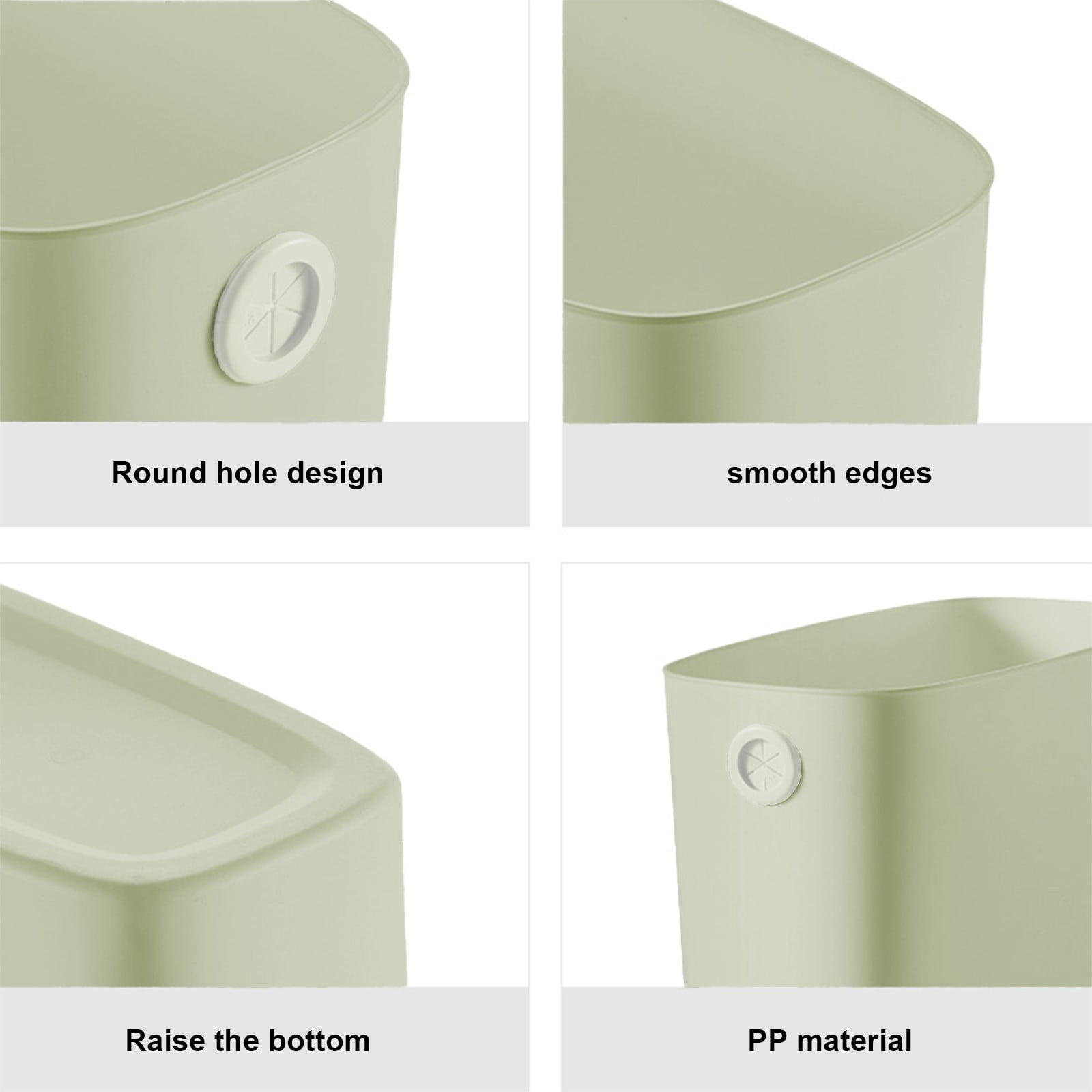 YJYGSQ Step-Free Detachable Trash Can 4 Gallon - Slim Space Saving Bathroom/Office Bin with Pressure Ring Seal | Odor-Controlling Narrow Design for Under Sink & Cabinet