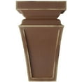 thumbnail image 3 of Ekena Millwork 3 1/2"W x 3 3/4"D x 6"H Mini Nevio Wood Vintage Decor Corbel, Weathered Brown, 3 of 6