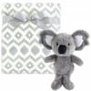 Hudson Baby Infant Plush Blanket with Toy, Snuggly Koala, One Size