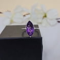 thumbnail image 5 of Natural Purple Amethyst Marquise Cut Solitaire Engagement Ring 925 Sterling Silver Dainty Promised Ring - Gift for her - Anniversary Ring, 5 of 8