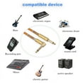 thumbnail image 2 of 2X Guitar Instrument Cable 10FT Electric Instrument Bass AMP Cord 1/4 Inch Straight to Right Angle Plated 6.35mm Cable, 2 of 6