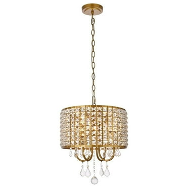 Elise 14 inch pendant in brass