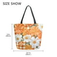 thumbnail image 5 of FORMRS Womens Canvas Tote Bag with Zipper Inner Pocket Shoulder Handbag, Sunny Floral, 5 of 7