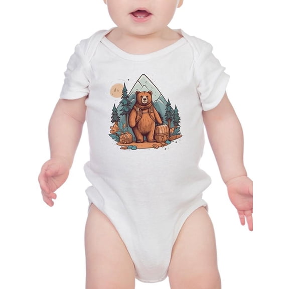 Sweet Adventure Bear Bodysuit Infant -Smartprints Designs, Unisex Regular Fit