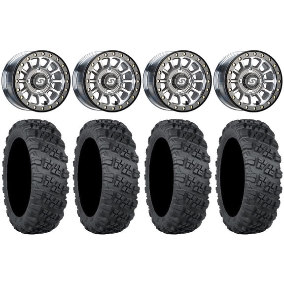 Sedona Sano Bdlk 15x6 Wheels Ct 33" Versa Cross V3 Tires Polaris RZR XP 1000 / PRO XP / Ranger XP 900/1000