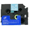 thumbnail image 2 of 6/Pack - Premium Compatible with TZe-515 White on Blue 1/4 p-touch Label tape, 6mm laminated replacment TZe515 tape, TZ515 0.23" White ink on Blue label with color/size guide., 2 of 2