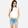 thumbnail image 6 of Women's Sleeveless Knit Sweater Top with Fringe Shoulder Detail - X Large, White, 6 of 7