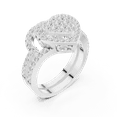 thumbnail image 2 of Zuwelria 0.94 Carat Beautiful Round Cut | D/VVS1 Moissanite Diamond Engagement Ring Set - Halo Bridal Ring - Promise Ring | 18K White Gold Over Sterling Silver | D/VVS1 Size 5, 2 of 8