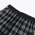 thumbnail image 5 of larppty Women's Plaid Wide-Leg Baggy Pants - Elastic Waist, with Pockets | Pajama & Loungewear（Black，XXL）, 5 of 9