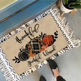 thumbnail image 4 of Fall Pumpkin Doormat,Thankful Grateful Blessed Thanksgiving Autumn Decorative Outdoor Rug Mat Non Slip Rubber Back for Entrance Outside Indoor Kitchen Decoration 30x17 Inch, 4 of 5