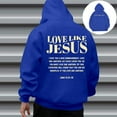 thumbnail image 4 of Christian Hoodies for Men 2025 Love Like Jesus Hoodie Long Sleeve Hooded Sweatshirt with Pockets Pullover Mens Hoodies, 4 of 6