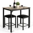 thumbnail image 1 of Giantex 3 Pieces Dining Table Set, Modern Bar Table Set w/2 Bar Stools, Counter Height Table Set for Living Room Restaurant, 1 of 9
