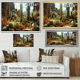 thumbnail image 4 of Designart "Nevada's Green Cactus in Bloom" Floral Framed Wall Art - Modern Farmhouse Green Cactus Living Room Framed Canvas Art, 4 of 6