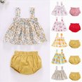 thumbnail image 4 of Toddler Girl Clothes Baby Girl Summer Outfits Ruffle Sleeveless Shirts Tops Shorts Set for Girl Clothing Kaprioy Girls Summer Clothes, 4 of 4