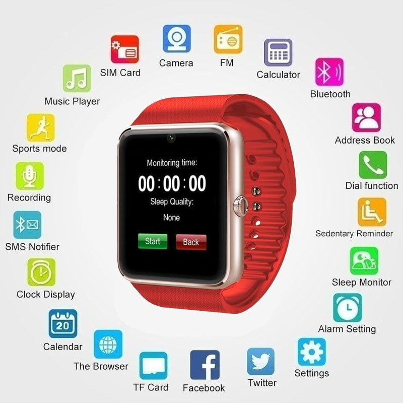 gt08 smartwatch bt notifier for iphone