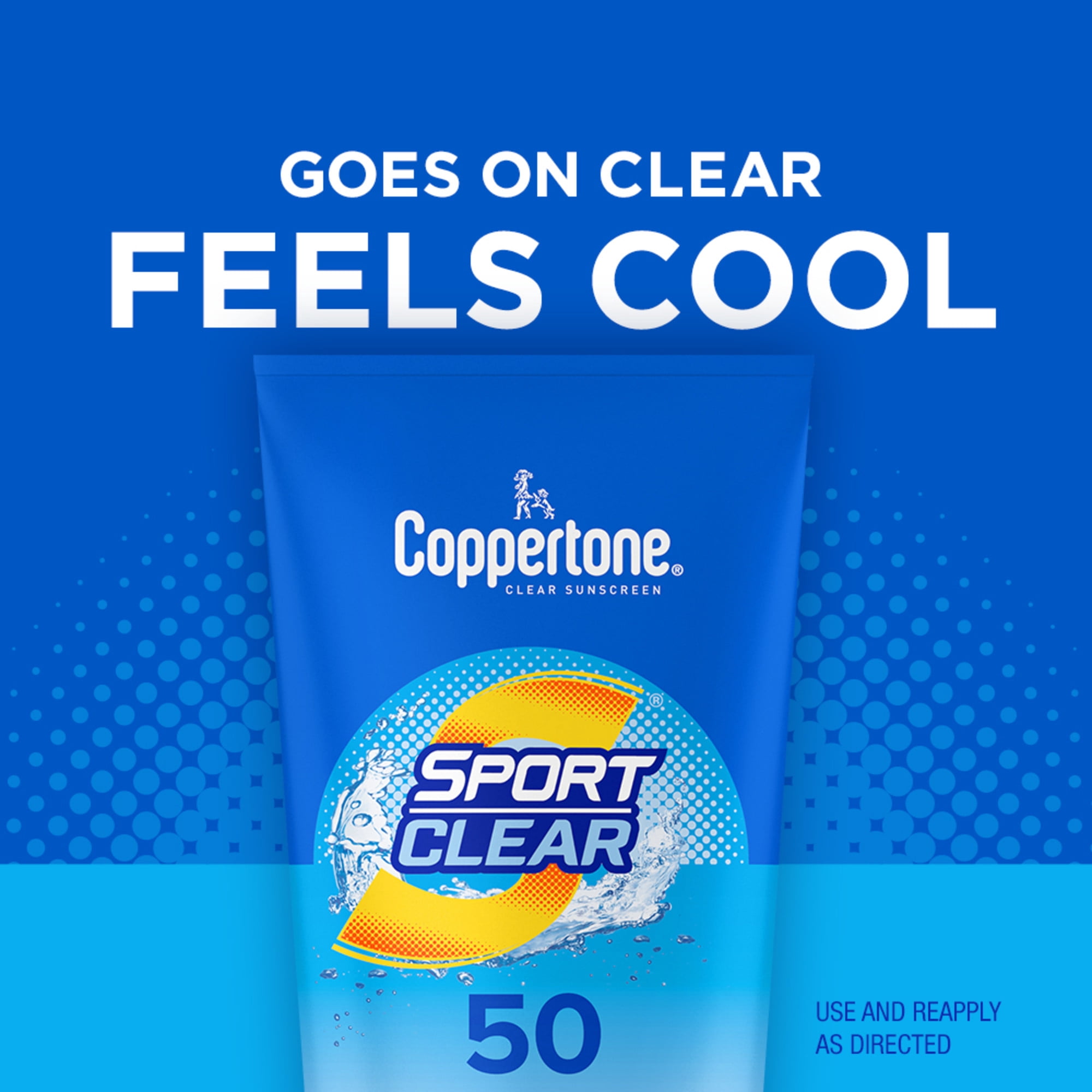 Coppertone Sport Clear Sunscreen, Broad Spectrum SPF 50 Sunscreen, 5 oz