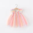 thumbnail image 4 of Hrsba Kids Summer Dress,Casual Sleeveless Dress for Girls,Toddler Kids Baby Girls Fashion Cute Sleeveless Sweet Mesh Suspenders Dress,Pink ,12 Months, 4 of 5