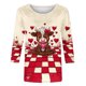 thumbnail image 5 of Xuyuer Valentine T Shirts Love Heart Printed Graphic Tee Tops Women's Casual 3/4 Sleeve T-Shirts Round Neck Cute Tunic Tops Basic Tees Blouses Business Work Tee Top Spring Shirts, 5 of 6