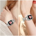 thumbnail image 6 of Dwitch Apple Watch Series SE/6/5/4 Band & Case,Bling Diamond Jewelry Metal Strap Band with 1 Pack Tempered Glass Screen Protector Cover Women Girl Bracelet Wristbands for iWatch 40mm,Silver, 6 of 7