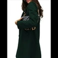 thumbnail image 3 of Abrigo de Guisante para Mujer, con Solapa y un Solo Botón, Cortavientos, Holgado, Informal, de Longitud Media, para Otoño e Invierno. Verde Oscuro XXXL, 3 of 7
