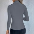 thumbnail image 7 of Womens High Neck Sweaters, Long Sleeve Pullover for Women Fall Casual Solid Color Slimming Fit Ribbed Sweater Tops S-XL, 7 of 7
