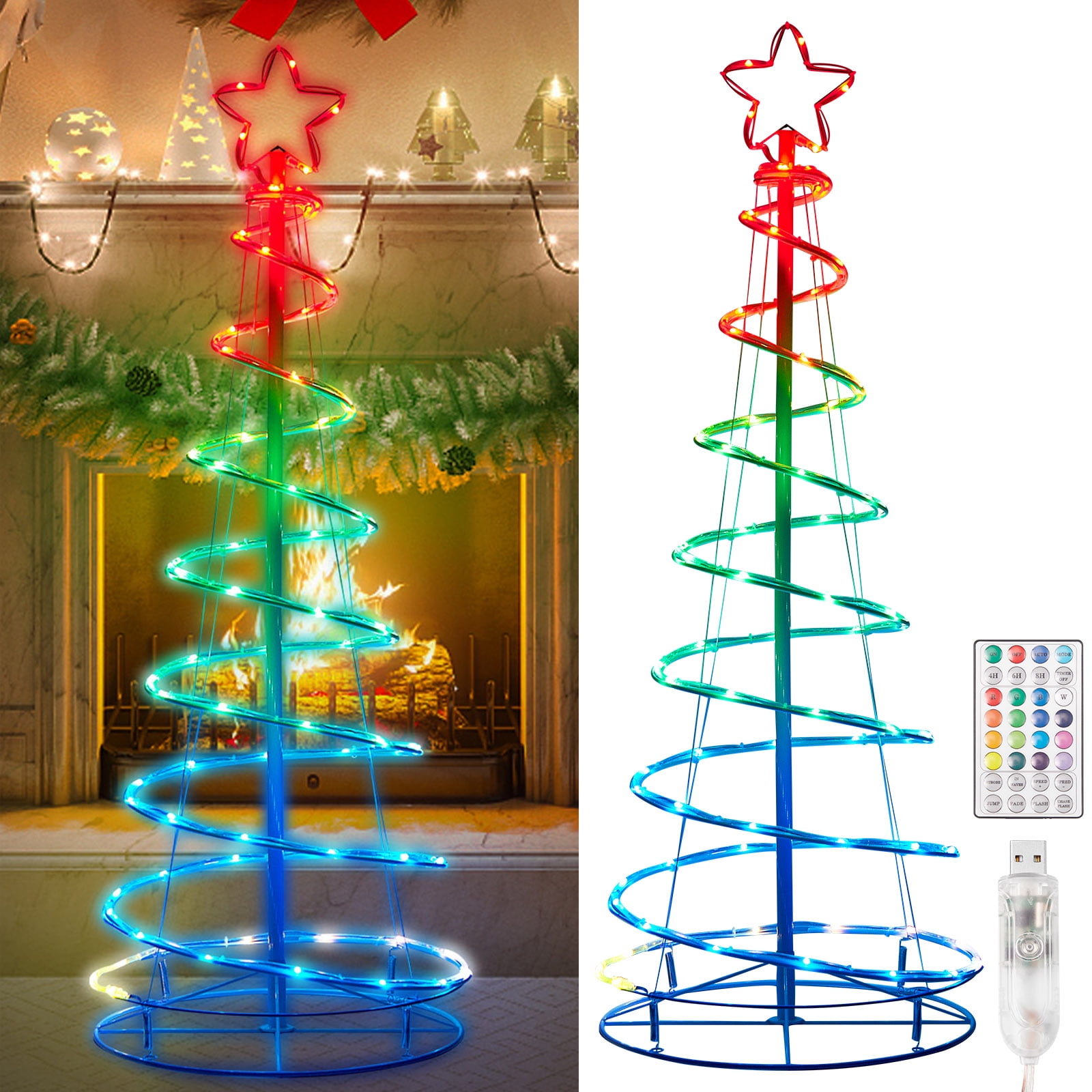 Rope Light Christmas Tree 