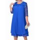 thumbnail image 1 of Vestido de con Bordado Floral y 1/2 para Invitada de Boda, Talla Grande, para Mujer. Azul 0XL, 1 of 4