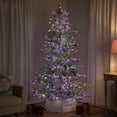 thumbnail image 4 of Northlight Real Touch™ Elite Pre-Lit Flocked Kodiak Pine IPT Artificial Christmas Tree - 6' Dual, 4 of 9