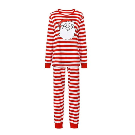 

Scyoekwg Christmas Pajamas for Family Holiday Family Christmas Pattern Print Dad Mom Kids Baby Long Sleeve and Long Pants Round Neck Comfy Loose Xmas Sleepwear Clothes Red L