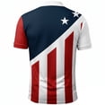 thumbnail image 5 of Mens Short Sleeve Tee Shirts National Flag Print Sytlish Polo Shirt Button Up Lapel Tshirts Patriotic Tops, 5 of 5