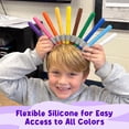 thumbnail image 6 of Marker Holders (5 Pack) Silicone Organizers for Broad Tip Markers, Prevent Lost Lids, Portable, Value Family Size, Silicone Marker Cap Holder,Purple, 6 of 7