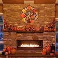 thumbnail image 4 of Fall Front Door Decor, 12 Inch Fall Wreaths for Front Door, 3D Wooden Fall Door Sign Hanging Pumpkin Maple Leaf Wreath, 4 of 6