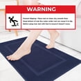 thumbnail image 5 of Cotton Paradise 100% Cotton Bath Mats for Bathroom Floor Set of 2 Pack, 20x34 Soft Absorbent Washable Quick Dry Tub Bathmat, Navy Blue, 5 of 7