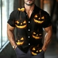 thumbnail image 2 of JGNGSHN Men’s Halloween Shirts Casual Button Down Short Sleeve Hawaiian Holiday Shirt Colorful Funny Skull Printed Tees, 2 of 8