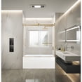 thumbnail image 2 of Kingston Brass KVTAP6032R227 60-Inch Acrylic Rectangular 3-Wall Alcove Tub Combo with Tub Door (Right Hand Drain) in White/Brushed Brass, 2 of 9