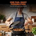 thumbnail image 6 of KICHLY Pre-Seasoned Cast Iron Combo Cooker Dutch Oven with Skillet Lid, 3.2 Quart 10.25 Inch Dual Function Cast Iron Pot & Pan for Baking, Frying, Roasting & Camping, Black, 6 of 7
