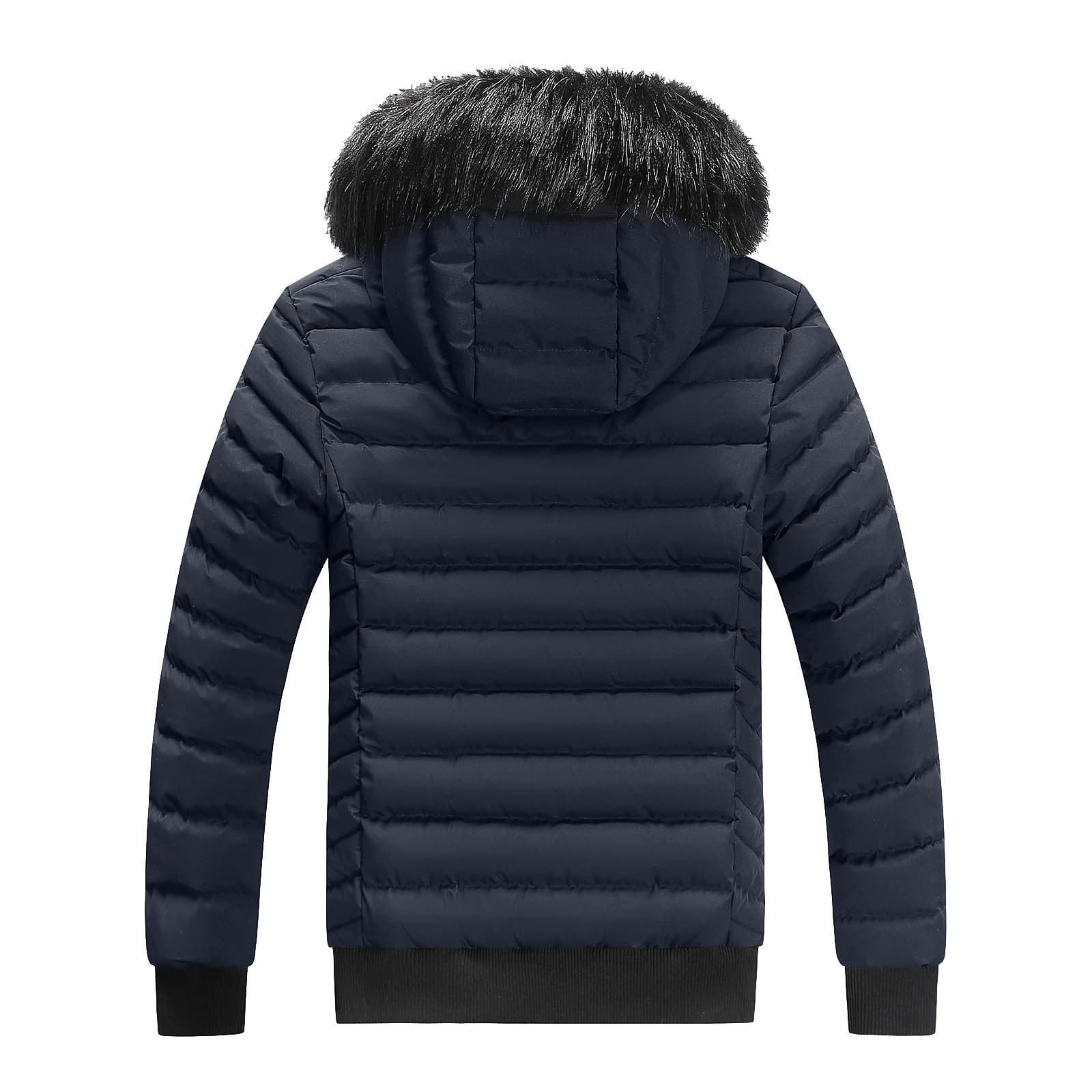 LEEy-world Winter Coats for Men Men's Long-Sleeve Full-Zip Lightweight  Packable Hooded Puffer Jacket Army Green,XL 