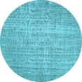 thumbnail image 1 of Ahgly Company Indoor Round Abstract Light Blue Contemporary Area Rugs, 7' Round, 1 of 4