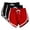 Red, variant on Raeneomay 3 Pack Women's Cotton Athletic Style Pajama Shorts, Soft Comfy Dolphin Hem Elastic Waist Drawstring Lounge Sleep Shorts with Pockets Plus Size Summer PJ