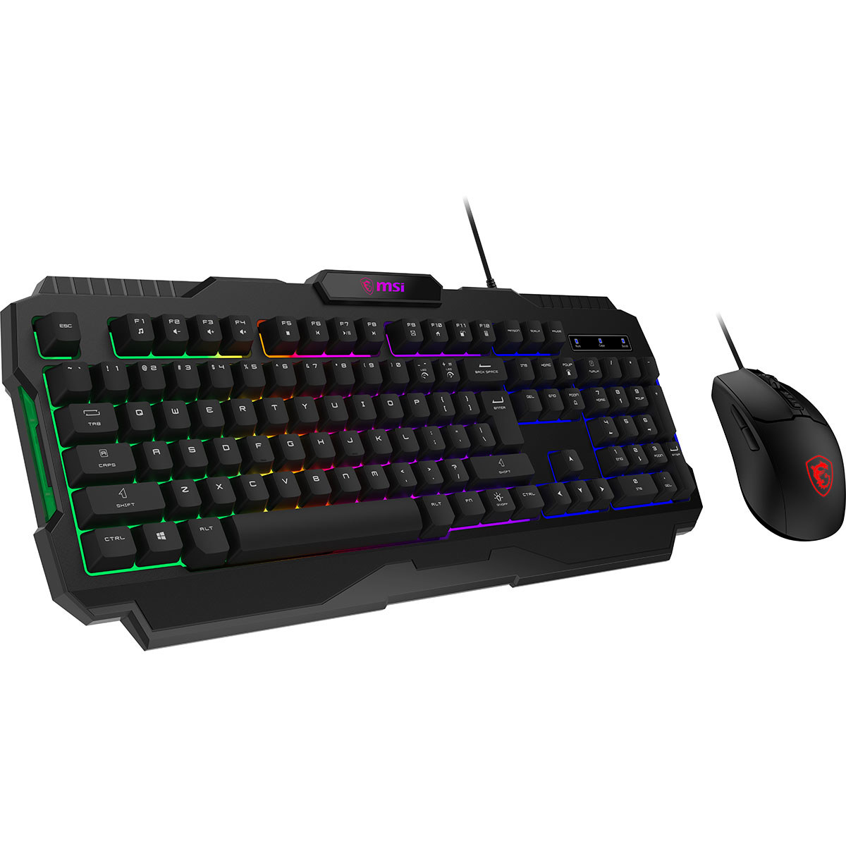 MSI FORGE GK100 COMBO Gaming Keyboard & Gaming Mouse, 6-Mode RGB, up to 6,400 DPI, Black