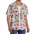 thumbnail image 2 of Fotbe Groovy Retro Santa Camisa Estampada de Manga Corta para Hombre, Casual de Verano, Estilo Playero, Sin Arrugas-4X-Large, 2 of 5