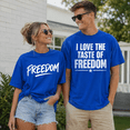 thumbnail image 2 of Freedom Matching Couple Comfort Colors Shirts, I Love The Taste Of Freedom Tee Set, Patriotic 4th Of July Gift For Couples, 2 of 7