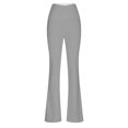 thumbnail image 5 of Jxximdong Leggings for Women Womens Stretch High Waist Leggings Regular Solid Flared Pants Active Workout Yoga Pants Trousers Gray S Yoga Pants, 5 of 5