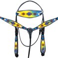 thumbnail image 2 of Western Horse Headstall Breast Collar Set American Leather Aztec Hilason, 2 of 2