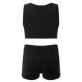 thumbnail image 2 of Yeahdor Kids Girls Gymnastic Crop Top with Athletic Shorts Set Girls Sports Dance Suit Activewear Fluorescent Green 8, 2 of 7