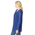 thumbnail image 3 of Woman Within Plus Size Perfect Long-Sleeve V-Neck Tunic, 3 of 6
