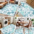 thumbnail image 5 of Ocean Coral Area Rugs 4'x6', Washable Small Throw Rugs for Office Bathroom, Summer Nautical Coastal Coral Starfish Blue Green Indoor Outdoor Rug Non-Slip Low Pile Carpet Runner Reversible Floor Mats, 5 of 8