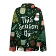 thumbnail image 3 of Women Christmas Tree Print Button Down Shirt Long Sleeve Casual Loose Fit Holiday Blouse Merry Christmas Top, 3 of 5