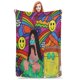 thumbnail image 1 of Manta hippie de Bob Esponja, manta decorativa de franela para cama y sofá, 50 x 40 pulgadas, 1 of 4