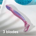 thumbnail image 4 of Gillette Prestobarba 3 Women's 3 Blade Disposable Razor, 4 count, Pink, 4 of 9